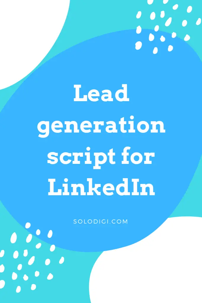 Automated marketing KPI tracker. Lead generation script for LinkedIn