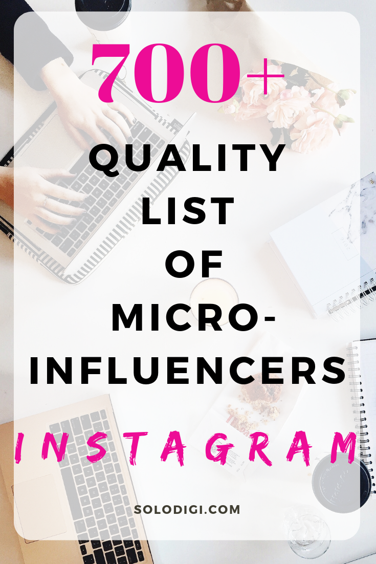 Crack the IG game: 700+ quality list of micro-influencers for almost ...
